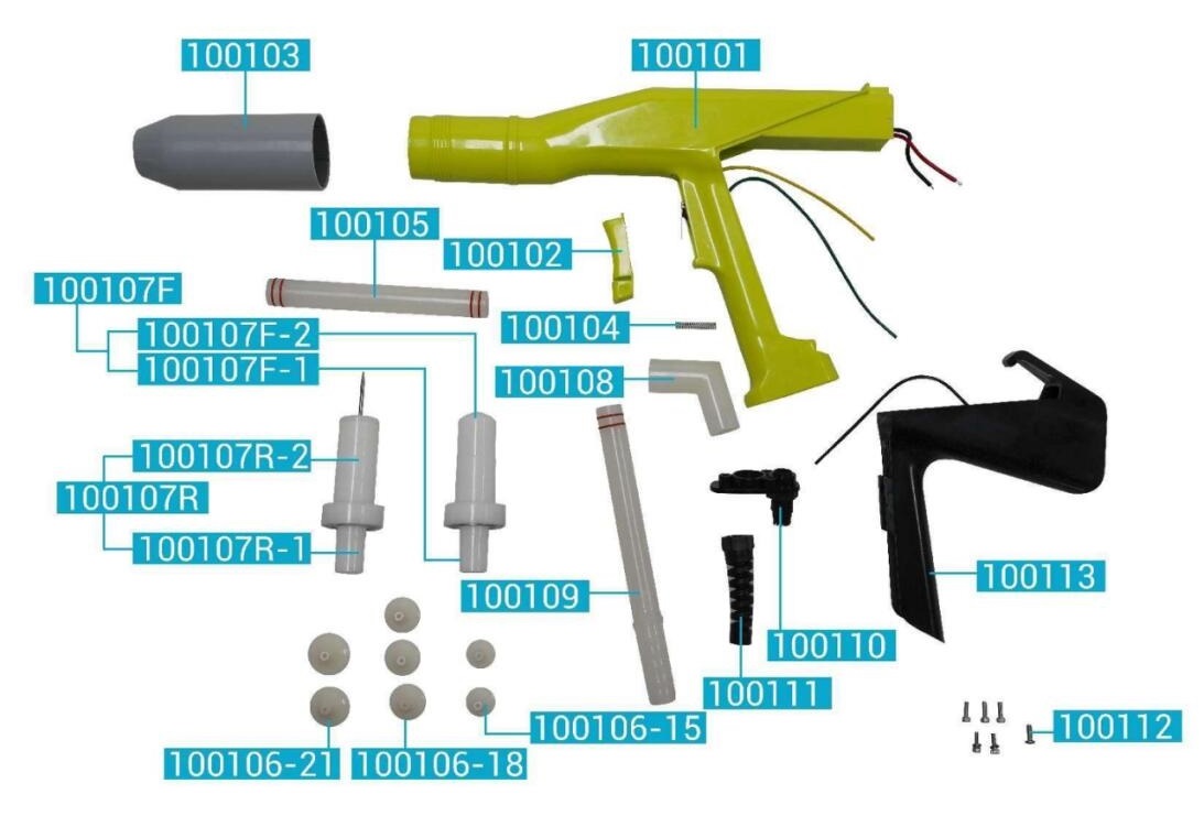 powder spray gun